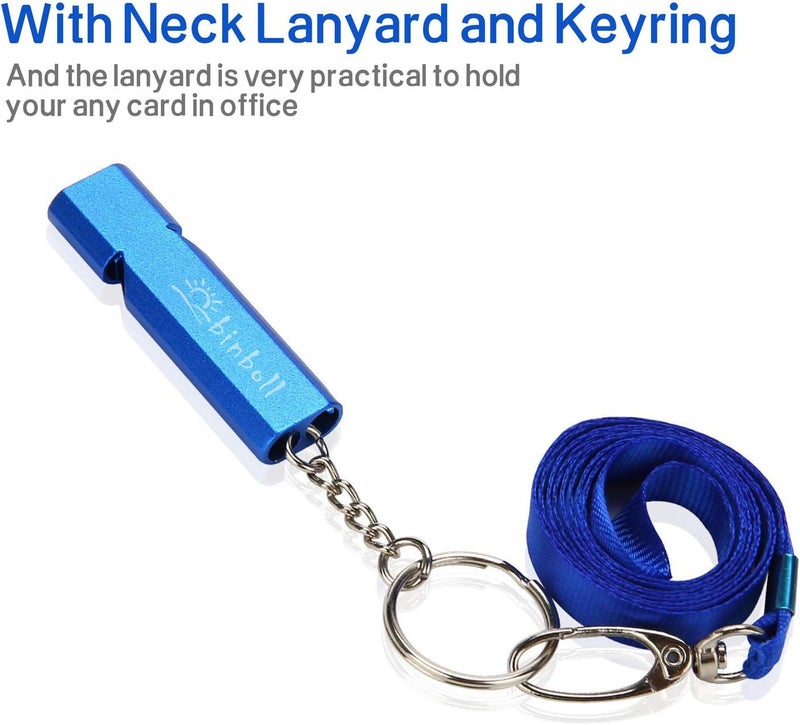 Binboll Double-Tube Whistle Aluminum Alloy Survival Whistle for Outdoor Needs Sports Referee Emergency - Image 3